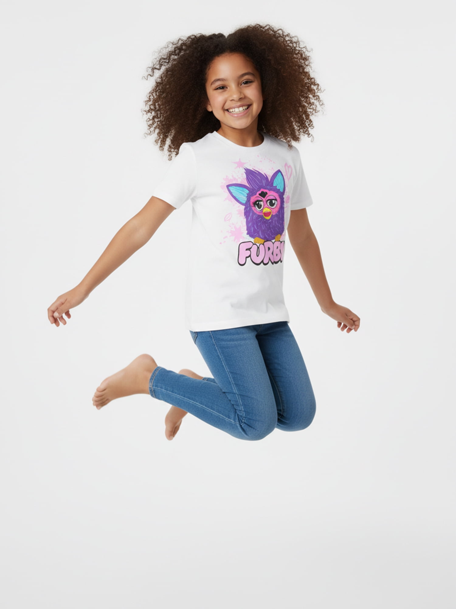 Furby, Girls' Short Sleeve T-Shirt, Graffiti Furby, Sizes 4-16