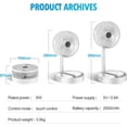 thumbnail image 4 of Ventilador de escritorio portátil, 3 velocidades, silencioso, plegable, recargable, funciona con pilas, ventilador plegable de escritorio USB para oficina, Trave, escritorio en casa, dormito, 4 of 5