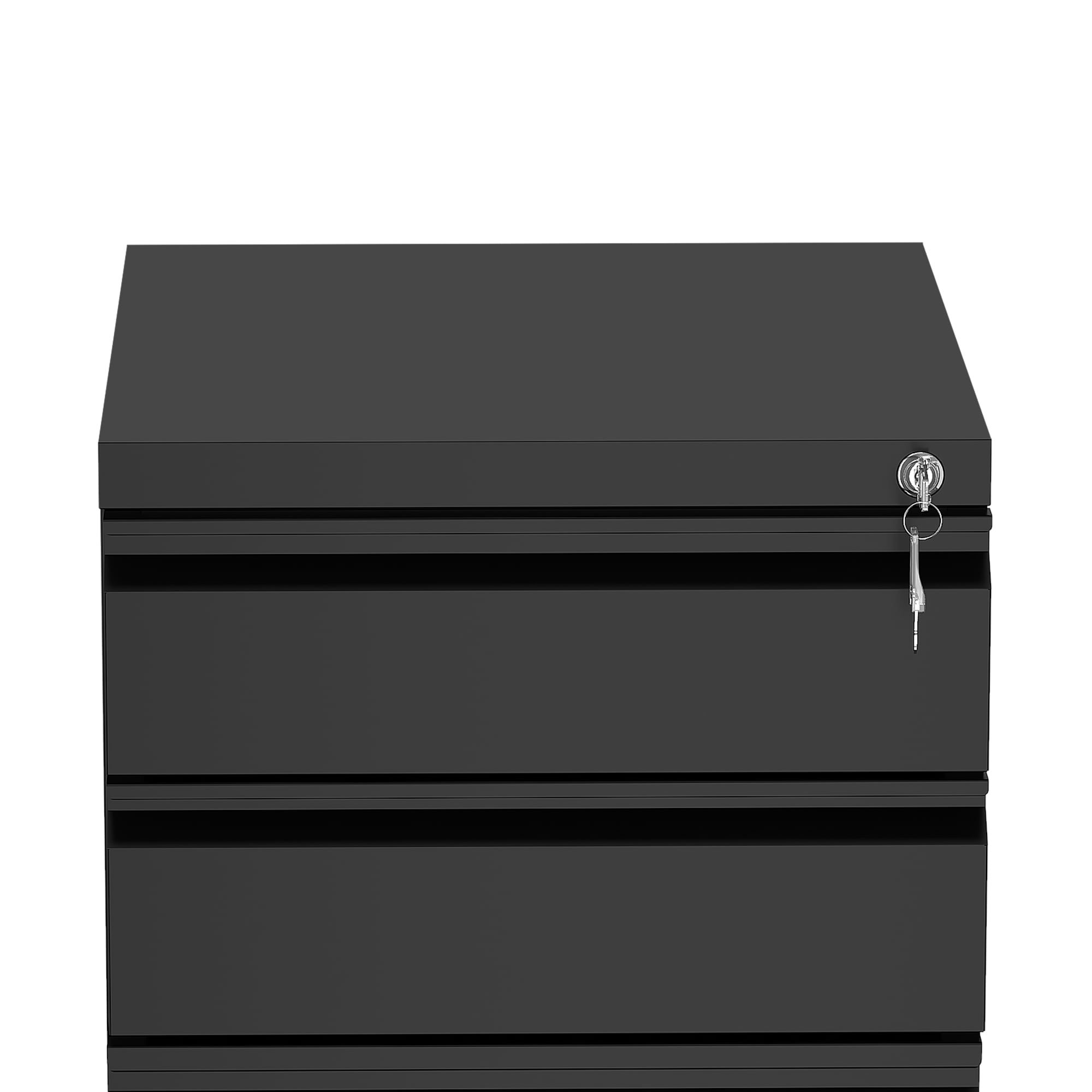 ModFusion 3-Drawer Metal File Cabinet Fits Letter, Legal, & A4, Black