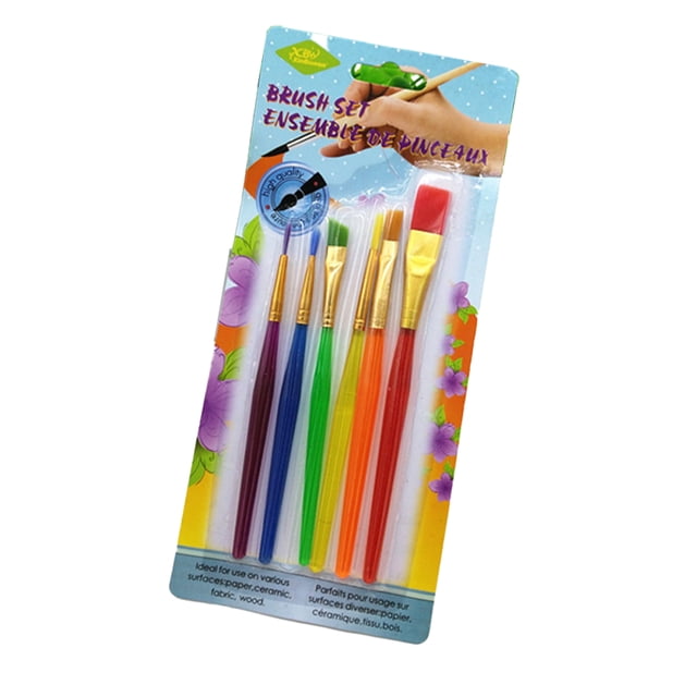 Inteprter Kit de pinceles para colorear Papelería de plástico Pinceles para pintar al óleo Accesorios de aprendizaje redondos Herramienta de decoración Herramientas y accesorios para hornear Inteprter HA062288-00B