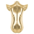 thumbnail image 4 of Hansber Girls Gymnastics Leotard Metallic Shiny Flying Sleeve Mock Neck Dance Bodysuit One Piece Tumbling Outfit Gold 14, 4 of 7