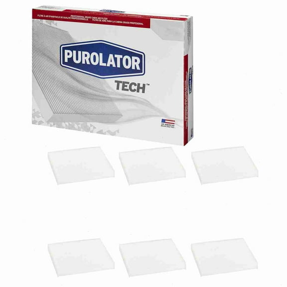 6 pc Purolator TECH TC35667 Cabin Air Filters for 042-2082 19184673 224483 224511 24483 24488 24511 3686HP 4483 4511 453-1019 453-2039 61624483 72880-AJ00A 72880-AL00A 815 87139-02090 87139-07010