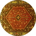thumbnail image 1 of Ahgly Company Machine Washable Indoor Round Persian Yellow Traditional Area Rugs, 3' Round, 1 of 4