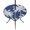 Indigo, White, Ivory, variant on Round Outdoor Tablecloth with Umbrella Hole and Zipper, Pink Palm Trees Tablecloth with Elastic Waterproof, Farmhouse Tropical Summer Beach Patio Table Covers for 45" - 54" Picnic Pool Tables