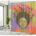 thumbnail image 4 of Ambesonne Music Shower Curtain, American Woman, 69"Wx70"L, Multicolor, 4 of 4