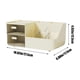 thumbnail image 3 of Cajón organizador de sobremesa con tapa transparente - Almacenamiento plástico de gran capacidad para escritorio, papelería y suministros - Blanco o amarillo, 3 of 6