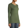 thumbnail image 2 of Time and Tru Women's Long Sleeve Rib T-Shirt, 2 of 7