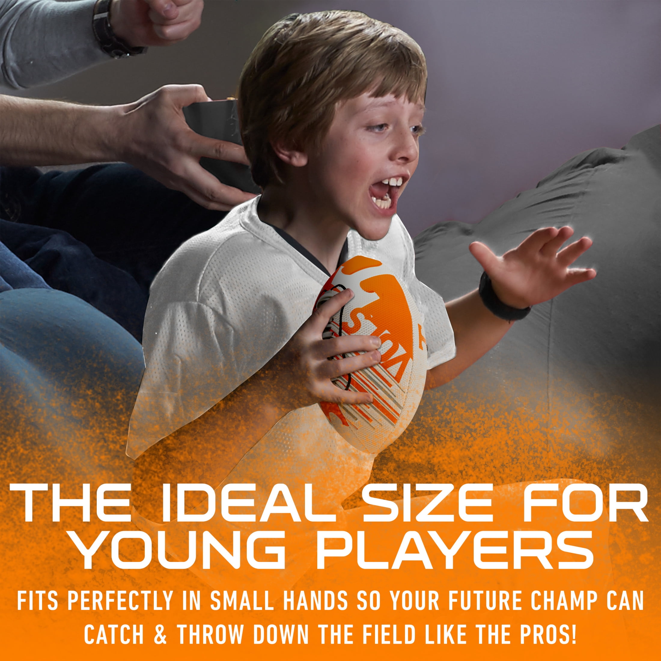 NCAA Tennessee Volunteers Football - Youth Mini Football - 8.5" Football- SPACELACE Easy Grip Texture- Perfect for Kids !