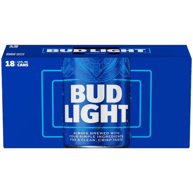 Bud Light American Light Lager Beer 18 Pack 12 fl oz Aluminum Cans