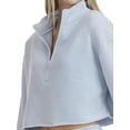 thumbnail image 4 of Mills by Millie Bobby Brown Women's Cropped Quarter-Zip Sweatshirt with Raw Edge, Sizes XXS-XXL, 4 of 5