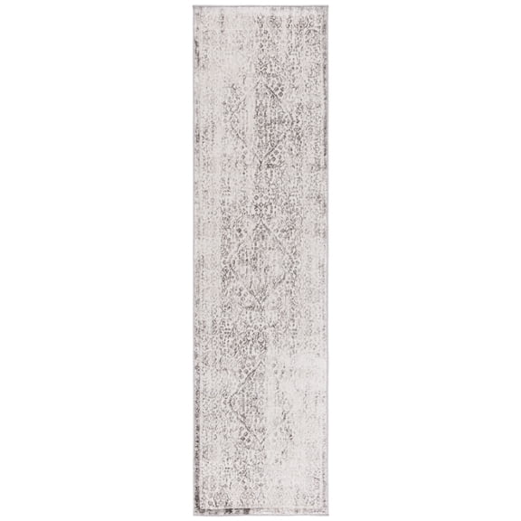 SAFAVIEH Orchard Madeline Abstract Polyester Runner Rug, Gray/Silver, 2'2" x 8'