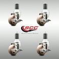 thumbnail image 2 of 3.5 Inch 316SS High Temp Glass Filled Nylon 1-5/8 Inch Stem Caster Set Brake SCC, 2 of 2