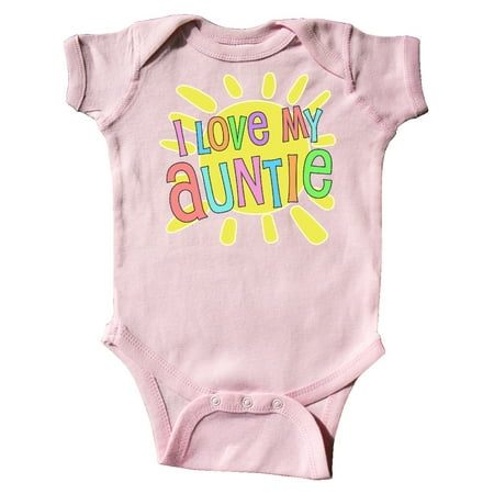

Inktastic I Love my Auntie- sun and rainbow letters Gift Baby Boy or Baby Girl Bodysuit