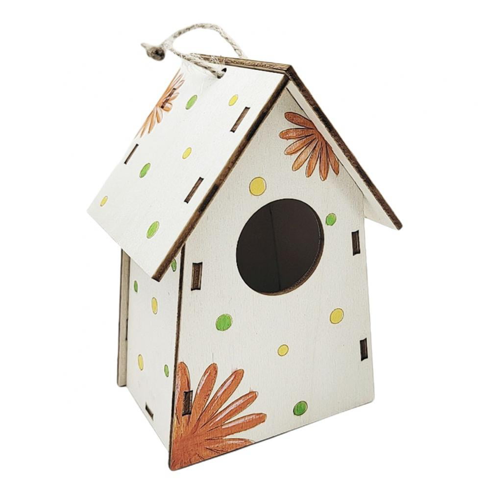 2x Bird House Feeder Nesting Box Bird Nest Hanging Garden Ornament Round 