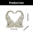 thumbnail image 5 of Love Elephant Garden Statue Resin Sculpture for Couples and Families Charm Decoration for Indoor and Outdoor Setting, 5 of 20