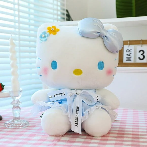 New Flower Kt Cat Plush Toy Sanrio Hello Kitty Plushies Stuff Doll Throw Pillow Giant Stuffed Cuddly Toy Gift