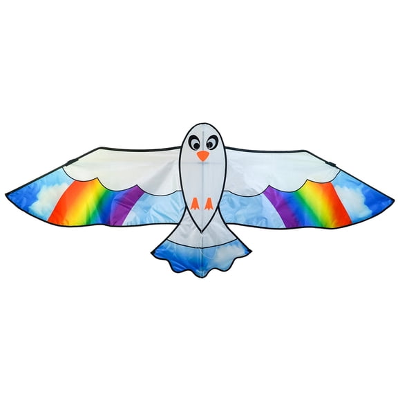 In the Breeze 3379 — 70-inch Peace Seabird Kite — Colorful, Easy-Flying, Single-Line Bird Kite; Kite Line Included