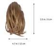 thumbnail image 4 of Extension de Queue de Cheval Courte Irrégulière pour Cheveux Ondulés (Jaune), 4 of 8