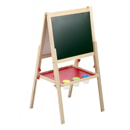 chalk easel standing wooden double drawing side