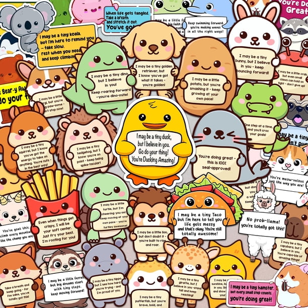 Pack de Stickers Puraesla 200PCS Animales de Apoyo Emocional