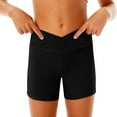 thumbnail image 2 of Girls Yoga Shorts, High Waist Workout Shorts for Toddler Girls, Tight Fit Sports Hot Pants and Athletic Wear, Gym Activewear for Kids, Age 4-14 Years Black 110, 2 of 6