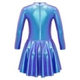 thumbnail image 2 of Alvivi Kids Girls Metallic Figure Ice Skating Dress Long Sleeve Leotard Dancewear, 2 of 7
