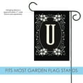 thumbnail image 3 of Toland Home Garden Classic Monogram-U Personalized Flower Flag Double Sided 12x18 Inch, 3 of 5
