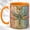 Orange, variant on Ornate Dragonfly Coffee Mug, Garden Insect Mug, Ceramic 11 oz