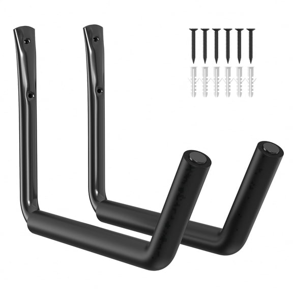 Niffgaff Heavy Duty Garage Storage Hooks - 120 LB Capacity Wall Mounted Rack for Kayaks, Ladders, and Bikes
