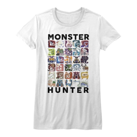Monster Hunter Let's Hunt White Junior Women's T-Shirt