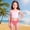 Pink2, variant on Girls Swimwear Cute Solid Triangle Swim Bottom With Irregular Side Design Orange Size 5-6 Years