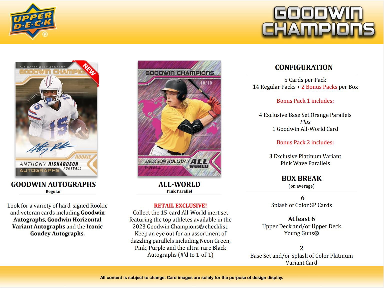 2023 Upper Deck Goodwin Champions Mega Box