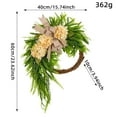 thumbnail image 3 of 2025 Linen Bow Wreath for Front Door – Rustic Hanging Decoration with Textured Fabric, Elegant Bow, and Greenery – Courtyard Wall Décor for Home, Office, 3 of 5