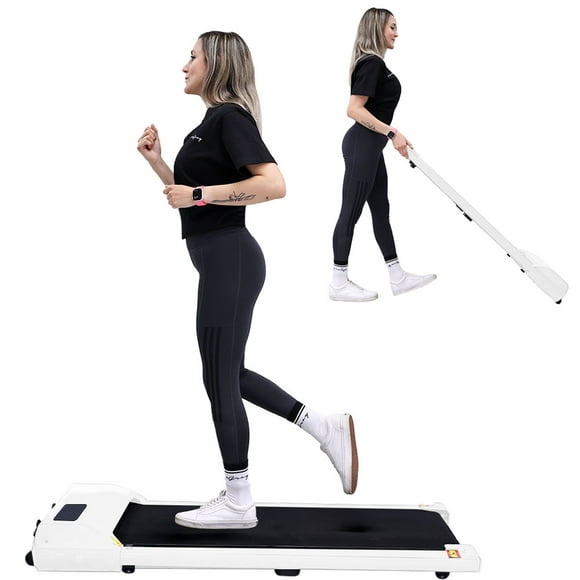 MotionGrey Walking Pad Treadmill for home - Slim Portable Under Desk Training Electric Fitness Pad for Cardio Workout in Home and Office - White