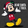 thumbnail image 2 of Boy's Mickey & Friends Dear Santa I Tried  Graphic Tee Charcoal Heather Small, 2 of 5