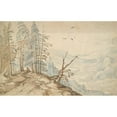 thumbnail image 2 of Jan Brueghel The Elder 18x13 Black Ornate Wood Framed Double Matted Museum Art Print Titled - View in a Valley from the Edge of a Mountain Road (17th Century), 2 of 5