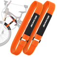 thumbnail image 2 of Boncas Adjustable Bike Rack Strap 24"" Bicycle Wheel Stabilizer Straps with Innovative Gel Grip Keep The Bicycle Wheel from Spinning - Orange 2 Pack, 2 of 4