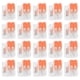 thumbnail image 2 of Conector de cableado de 20 piezas, iluminación de construcción, Terminal rápido sin tornillos, suministros industriales PCT‑662Orange, 2 of 5