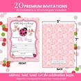 thumbnail image 6 of Pink Ladybug Baby Shower Invitations, 20 Fill-In Cards with Envelopes, 5x7 Baby Shower Invites & Supplies, New Baby Celebration Cards, Made in USA by Amanda Creation, 6 of 9