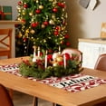 thumbnail image 2 of Christmas Peppermint Candy Table Runner, Red Xmas Believe Kitchen Dining Table Decoration, Winter Burlap Indoor Outdoor Home Decor Holiday Party Supply 13 x 36 Inches, 2 of 6