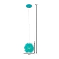 thumbnail image 3 of 169M01SAQ Varaluz Lighting Urchin - One Light Uber Mini Pendant-Aqua Velvet Finish, 3 of 3