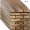 thumbnail image 2 of 10 Pcs 3D Wall Panels, 12x12 Inch 3D Brick Design Wall Stickers,Self Adhesive Interior Wall Decor Murals,Removable Three-Dimensional Tile Stickers for Bedroom/Living Room/Kitchen/TV Wall, 2 of 6