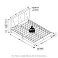 thumbnail image 3 of Furinno Lucy Geometric Design Headboard Bedframe, 12PC Slat Style, Glacier, Full, 3 of 6