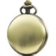 thumbnail image 2 of Reloj de bolsillo con colgante, reloj de bolsillo redondo, pulido, de cuarzo, con números simples, con cubierta lisa, elegante, de aleación, color dorado para hombres y mujeres, 2 of 5