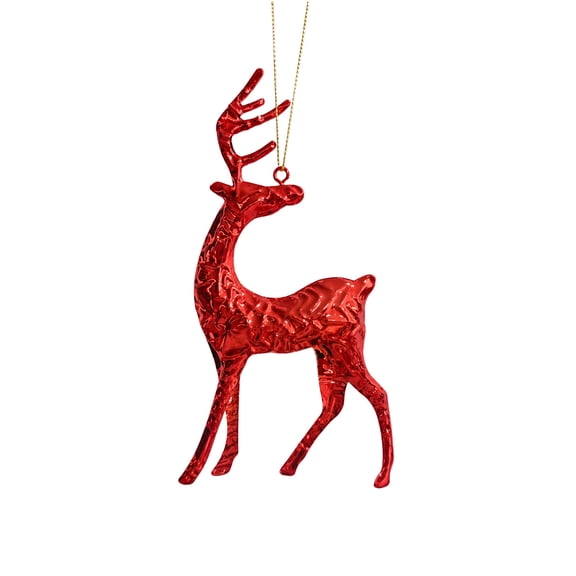 Kraoden Metal Deer Ornaments for Christmas Tree Decorations, Electroplated Iron Art Holiday Hangings, Elegant Table Decor for Home and Seasonal Layouts, Ideal Gift for Festive Occasions