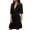 Black, variant on Pajamas for Women, Chroia Summer Solid Linen Robe Loose Kimono V Neck Long Gown Casual Loungewear