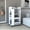White, variant on Elegant Gray Bar Cart With - Add A Natural Element Modern Open Shelves Display Your Barware Visibly