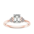 thumbnail image 1 of 0.65 Carat Excellent Emerald Cut Natural Diamond Beautiful Solitaire Bridal Ring for Bride Solid 18K Rose Gold Size 5, 1 of 1