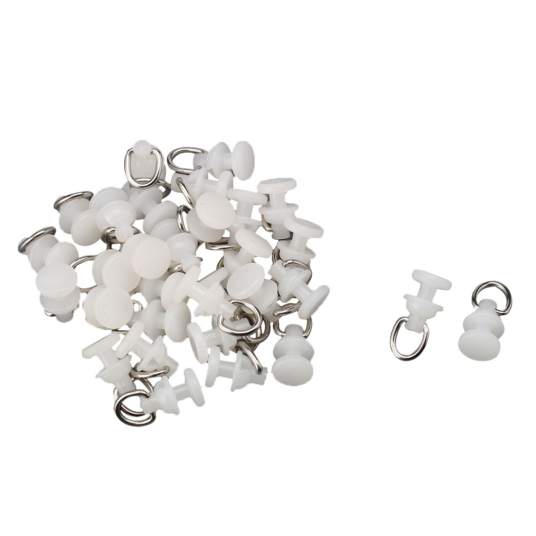 30 Pcs Plastic Curtain Track Carrier Slide Rollers 15mm Height Beige