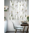 thumbnail image 4 of White Floral Sheer Curtains 63 Inch Length 2 Panels Set, Garden Floral Seasonal Botanical Blooms Voile Window Treatment Rod Pocket Curtains Sheers Drapes for Bedroom/Living Room/Kitchen 52x"63"x2, 4 of 7
